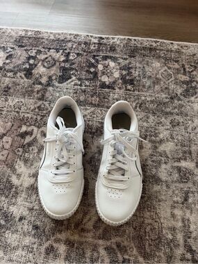 Puma White Low-Top Lace-Up Sneakers